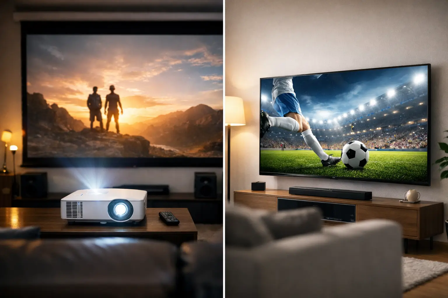 Projector vs Large Screen TV: Which Fits?