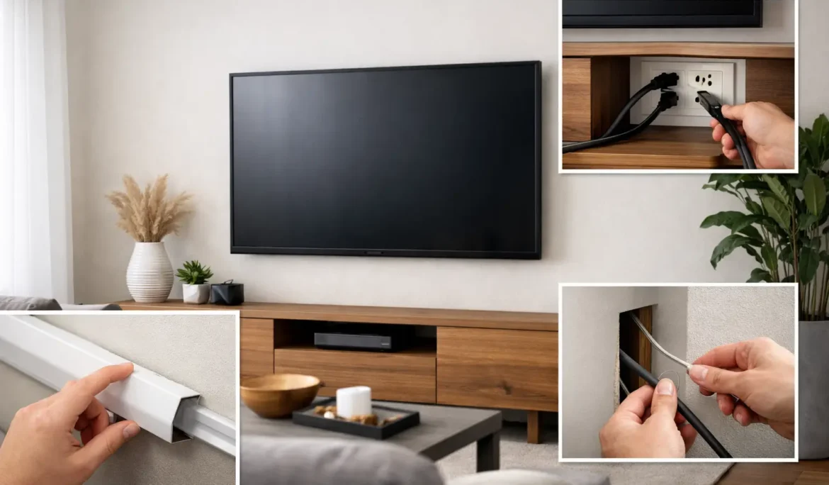 How to Hide TV Wires Cleanly in Any Room - Cine Acoustic How to Hide TV Wires Cleanly in Any Room
