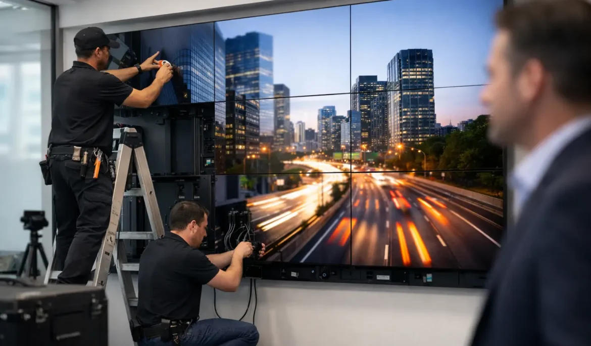 Commercial Video Wall Installation That Performs - Cine Acoustic Commercial Video Wall Installation That Performs