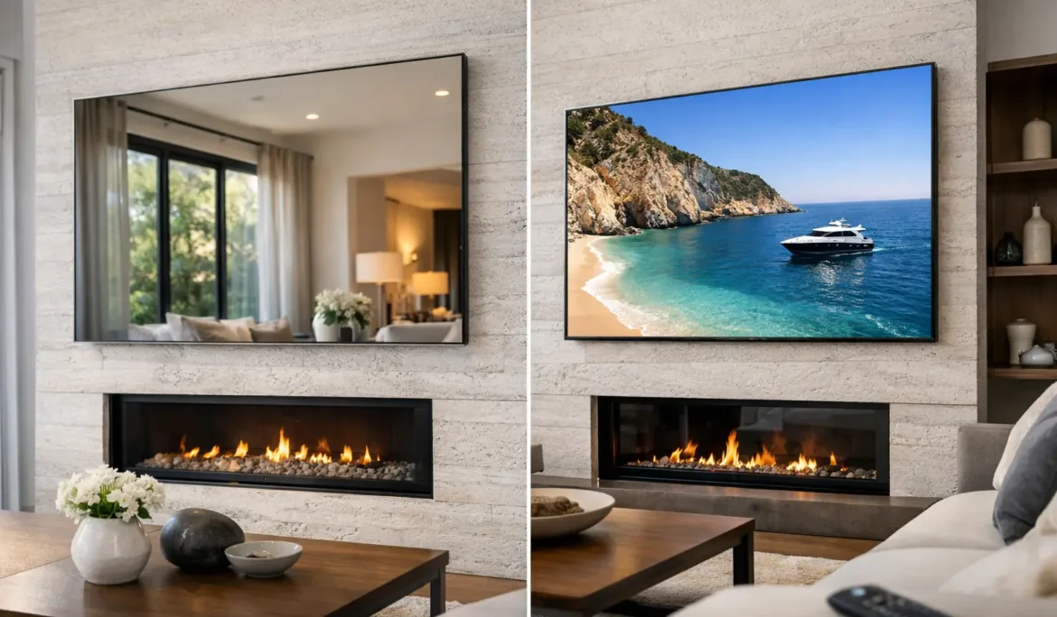 Mirror TV Pros and Cons for a Custom Home - Cine Acoustic Mirror TV Pros and Cons for a Custom Home