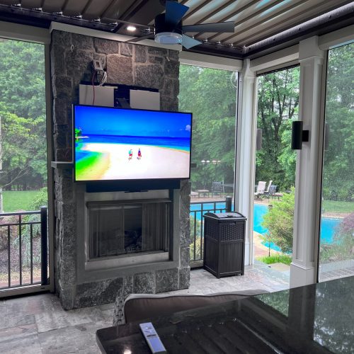 Outdoor TV and Shades